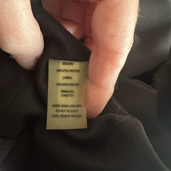 Ellen Tracy Black Chevron Sequin Dress - Picture 4 of 4